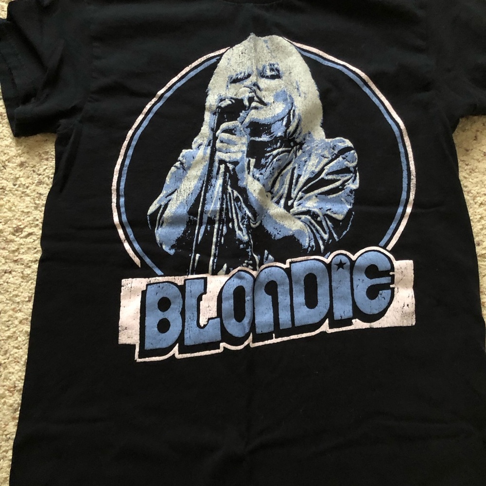 Blondie Graphic Tee - Black and Light Blue